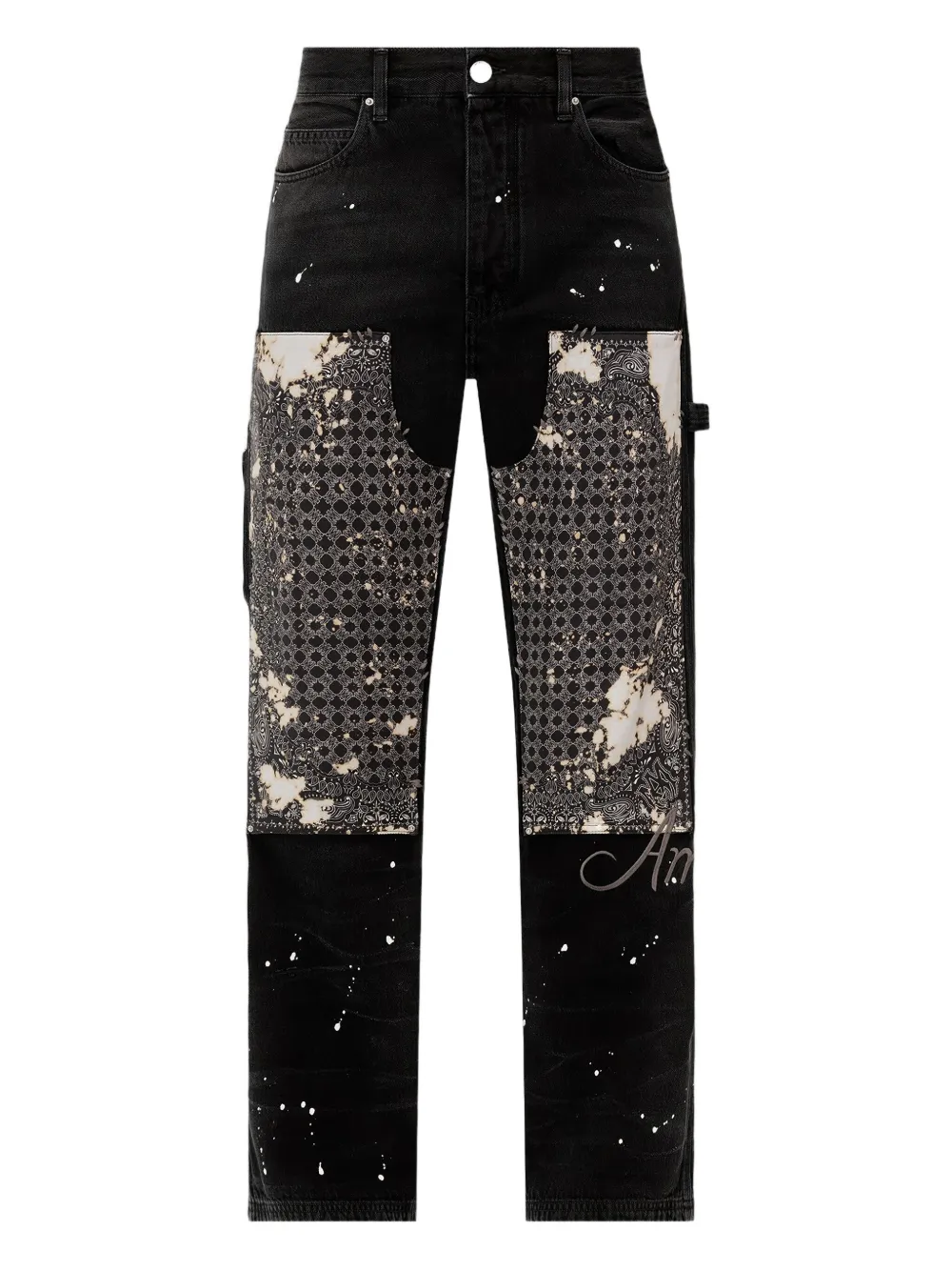 AMIRI jeans con panel de bandana | negro | Image 1