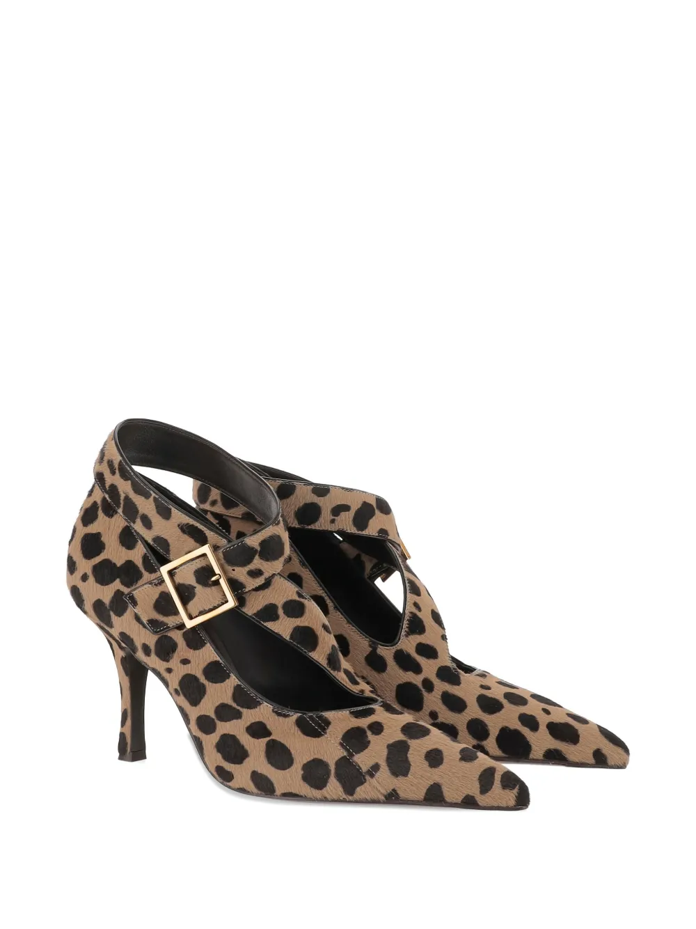 KHAITE 85 mm Sloan pumps met print Beige