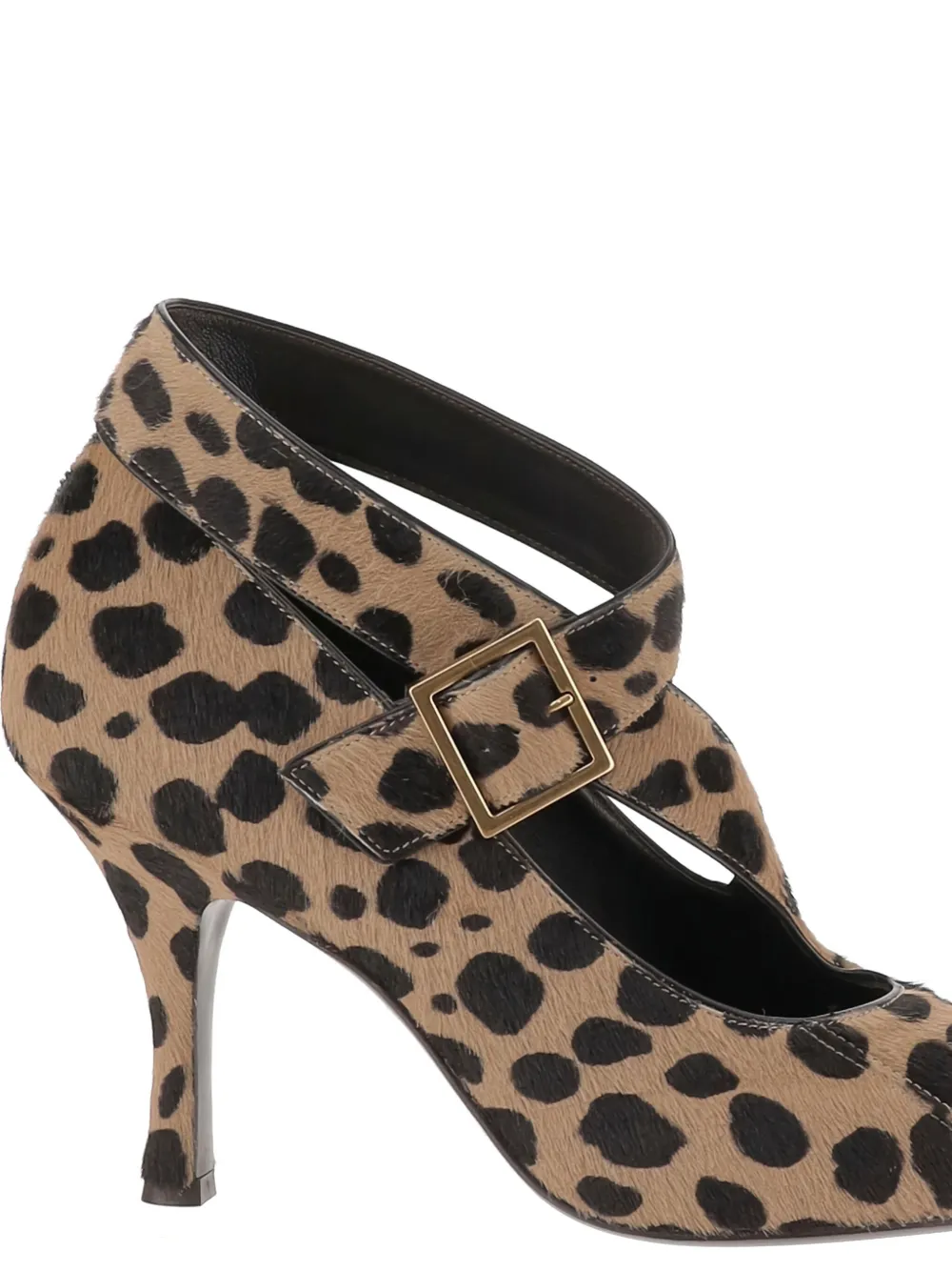 KHAITE 85 mm Sloan pumps met print Beige