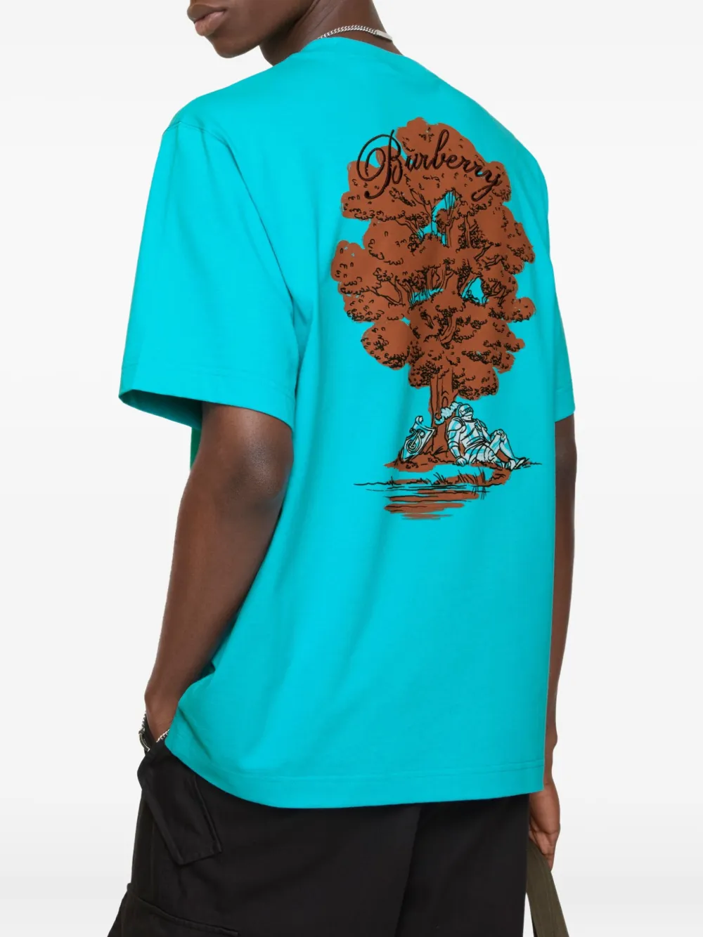 Burberry T-shirt met print Blauw