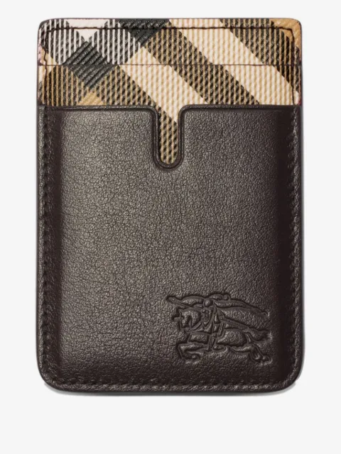 Burberry pop Check magnetic card case