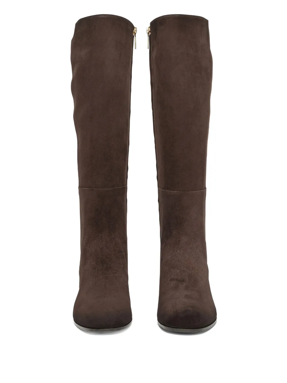 Santoni 50mm Suede Mid-heel Boots In Brown