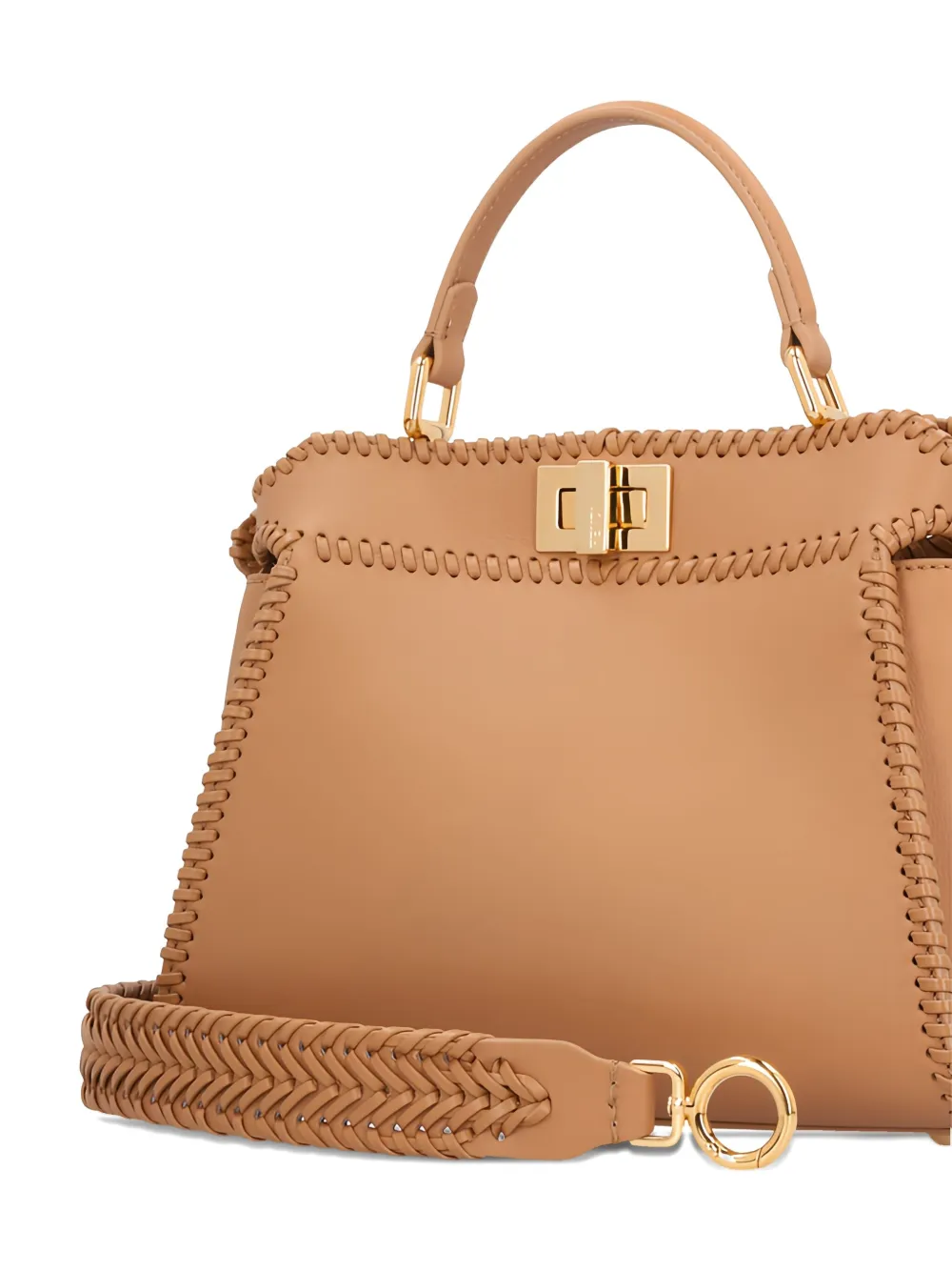 FENDI Kleine Peekaboo shopper Bruin