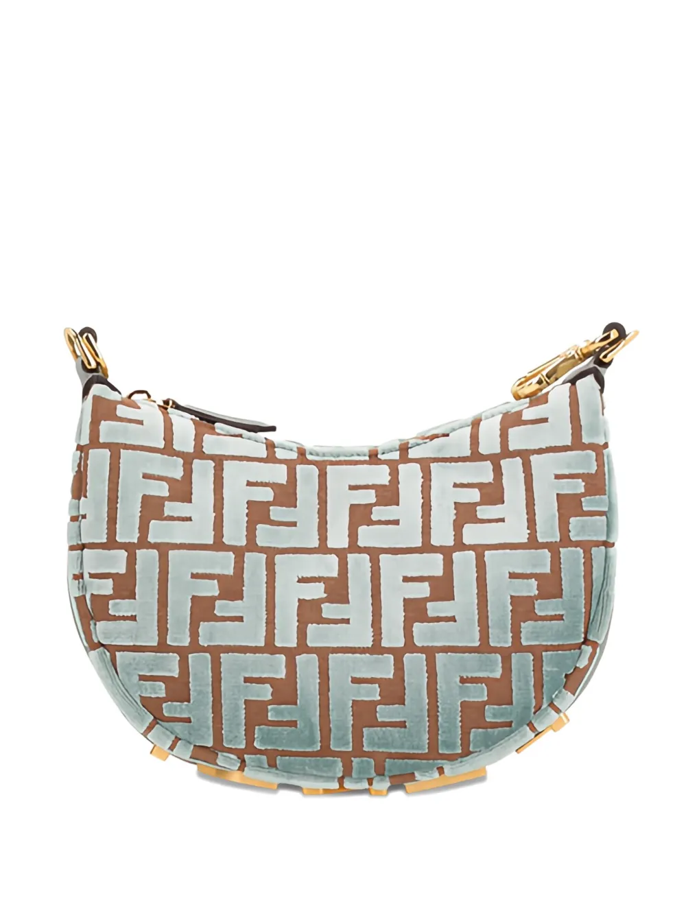 Fendi Mini Graph Jacquard Tote Bag In Green