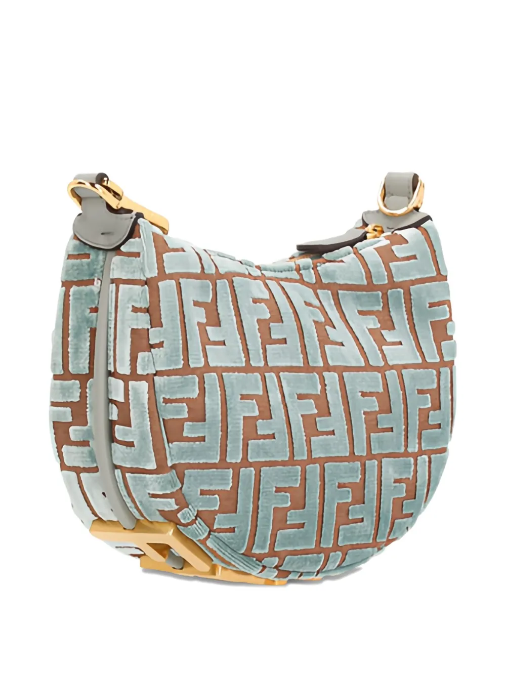 Fendi Mini Graph Jacquard Tote Bag In Green