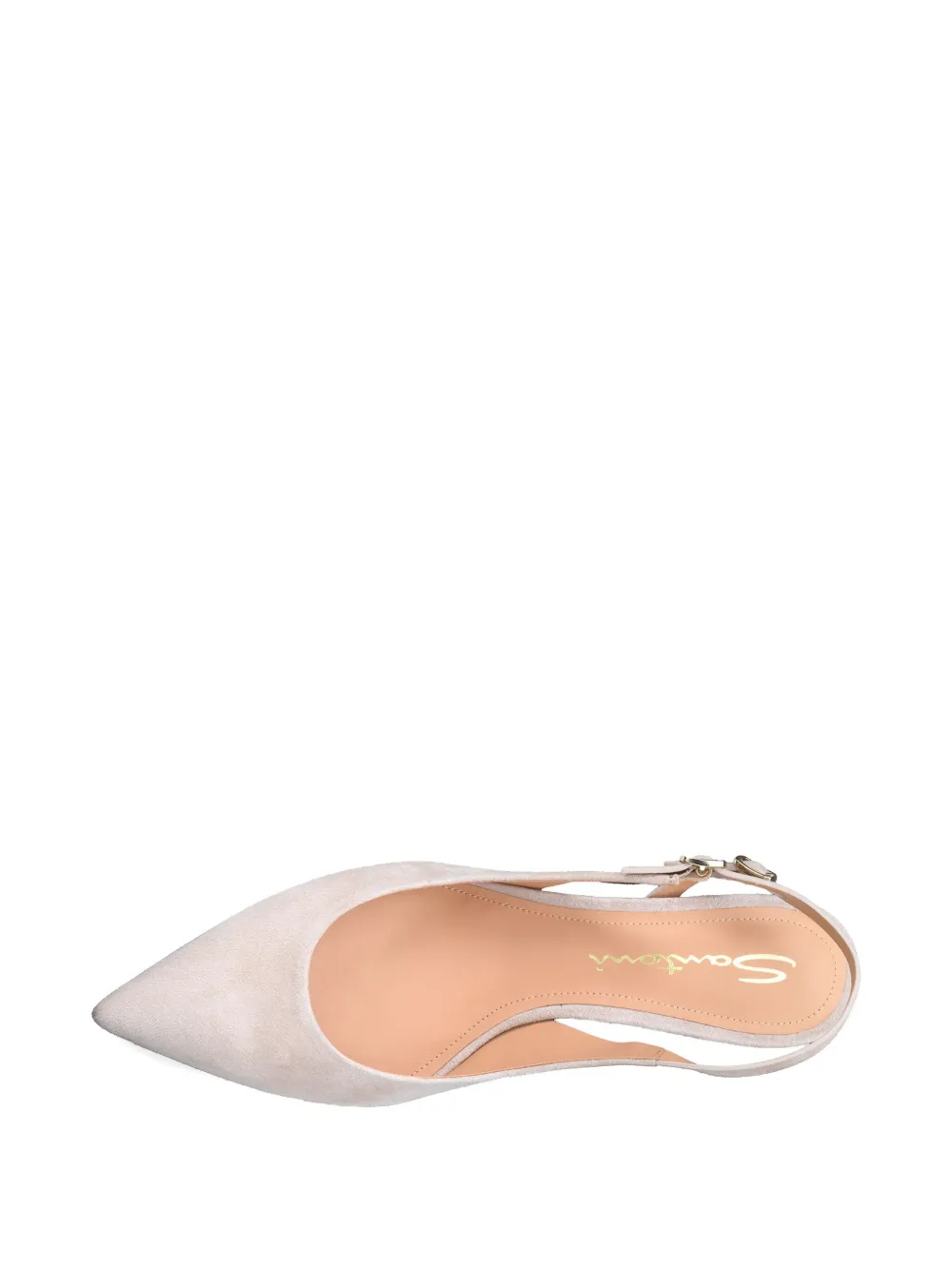 Santoni 45mm mid-heel suede pumps Beige
