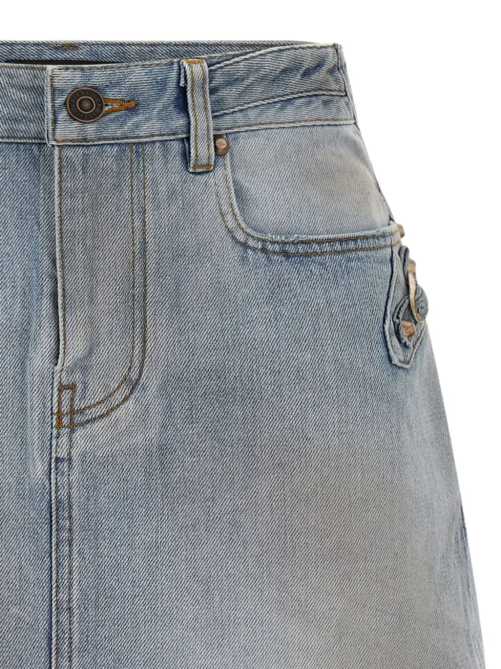 Balenciaga Denim rok met zak Blauw