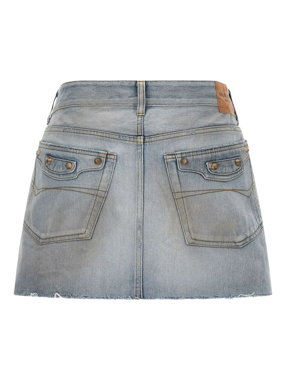 Balenciaga pocket denim skirt - Blauw