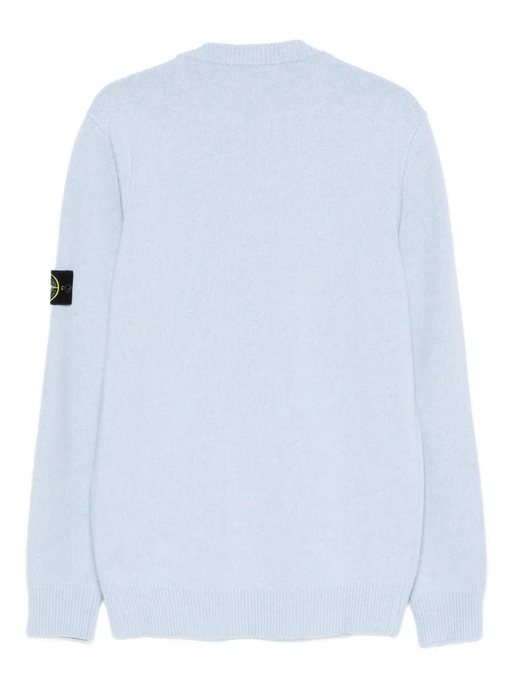 Stone Island Crew-neck Logo-patch Sweatshirt In White