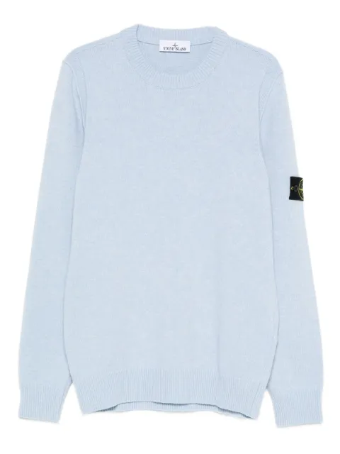 Stone Island logo patch crew neck sweater