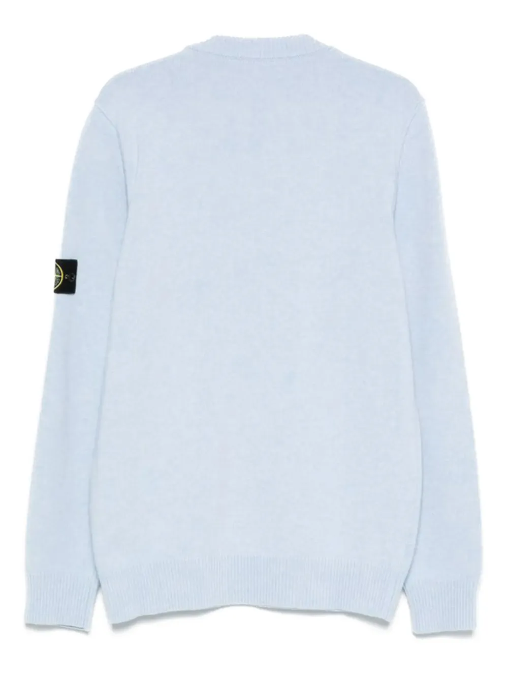 Stone Island logo patch crew neck sweater - Blauw