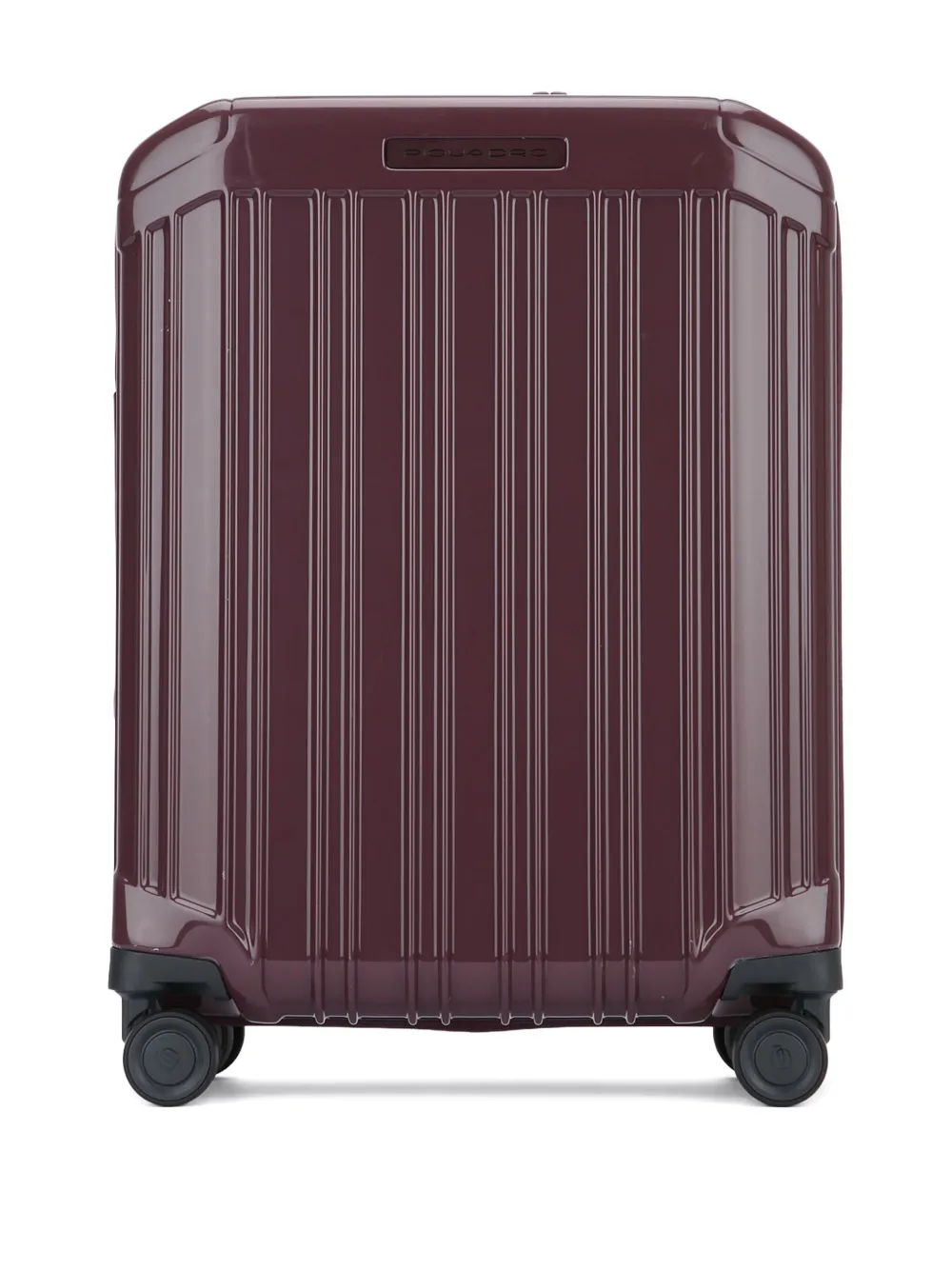 Piquadro Four Wheel Hard Shell Travel Trolley In Burgundy