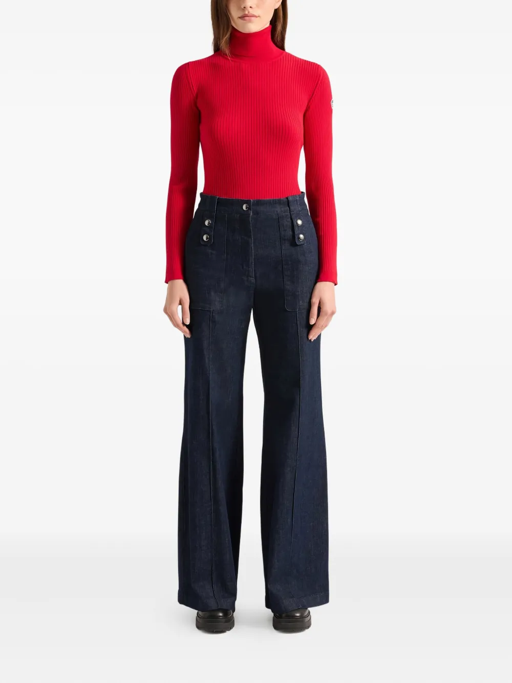 Fusalp Ancelle Ribbed-knit Sweater In Red