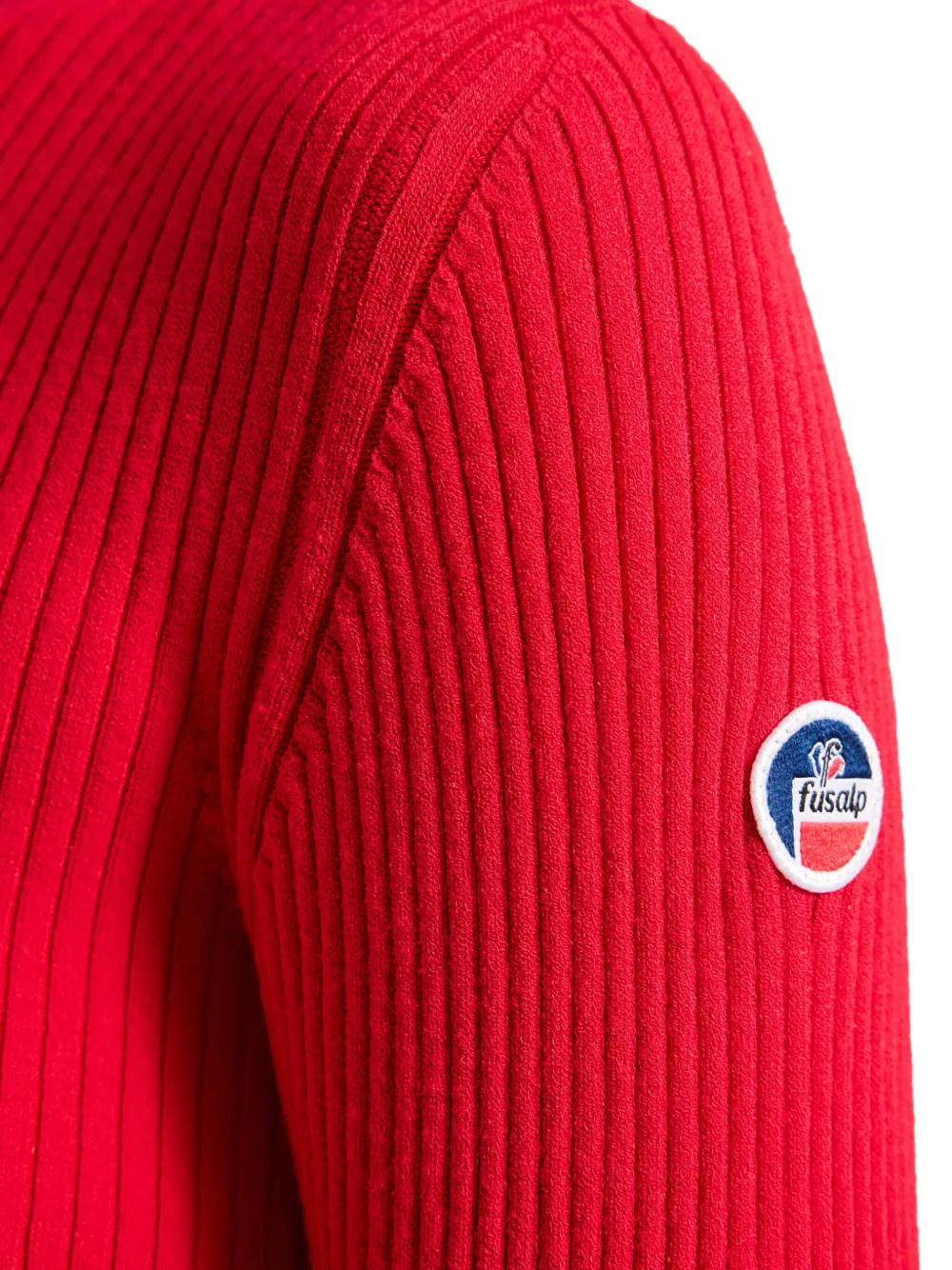 Fusalp Ancelle Ribbed-knit Sweater In Red