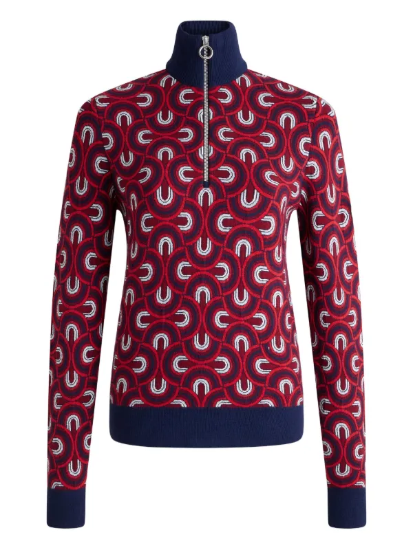 Fusalp Half-zip Sweater in Red
