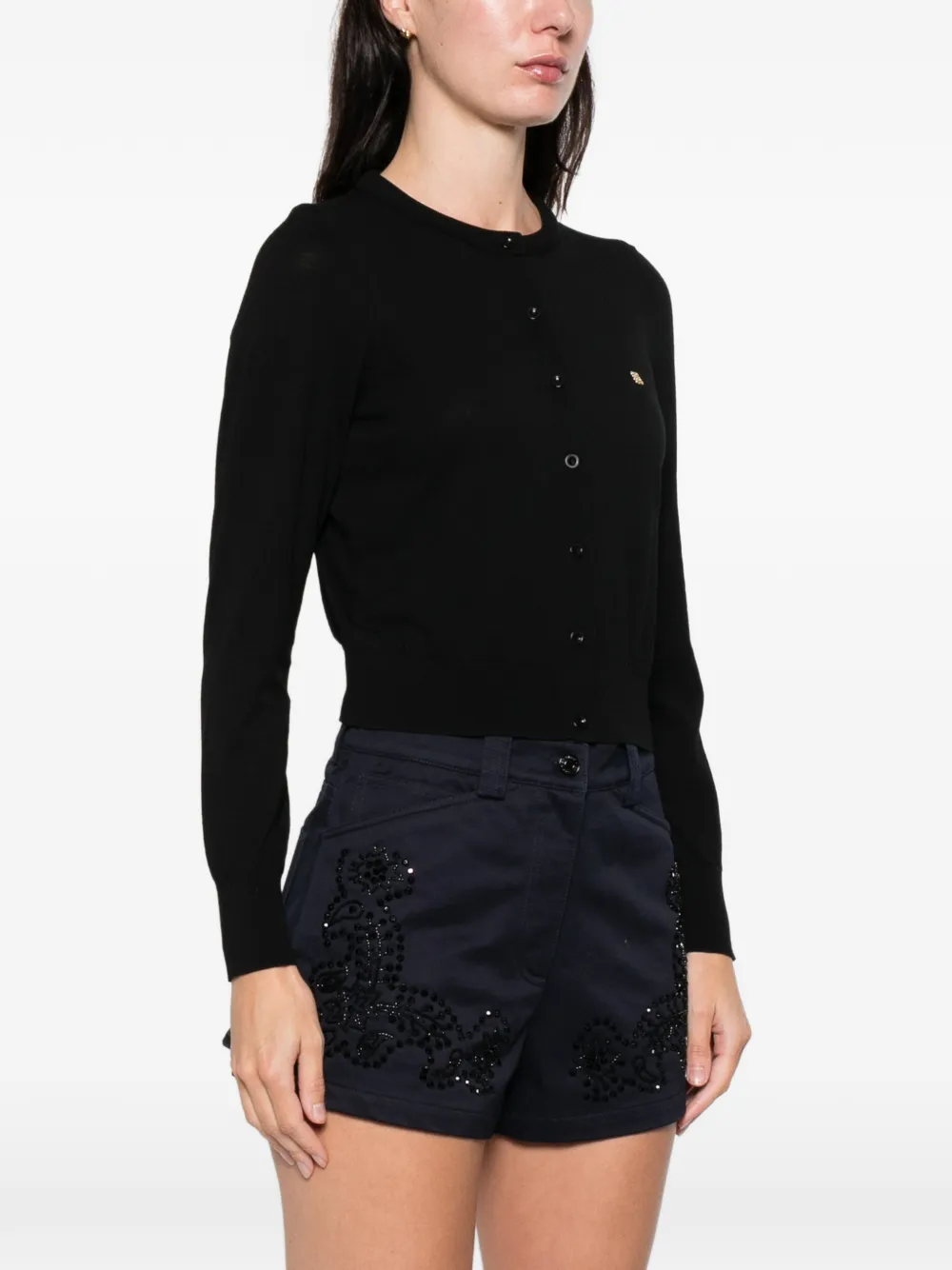  Sandro Round-neck Cardigan - Black 