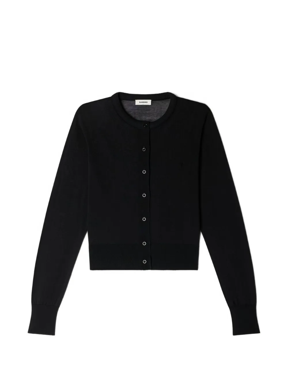 SANDRO Cardigan con scollo rotondo - Nero