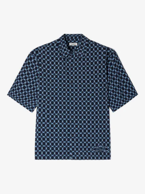 SANDRO link print loose-fit shirt