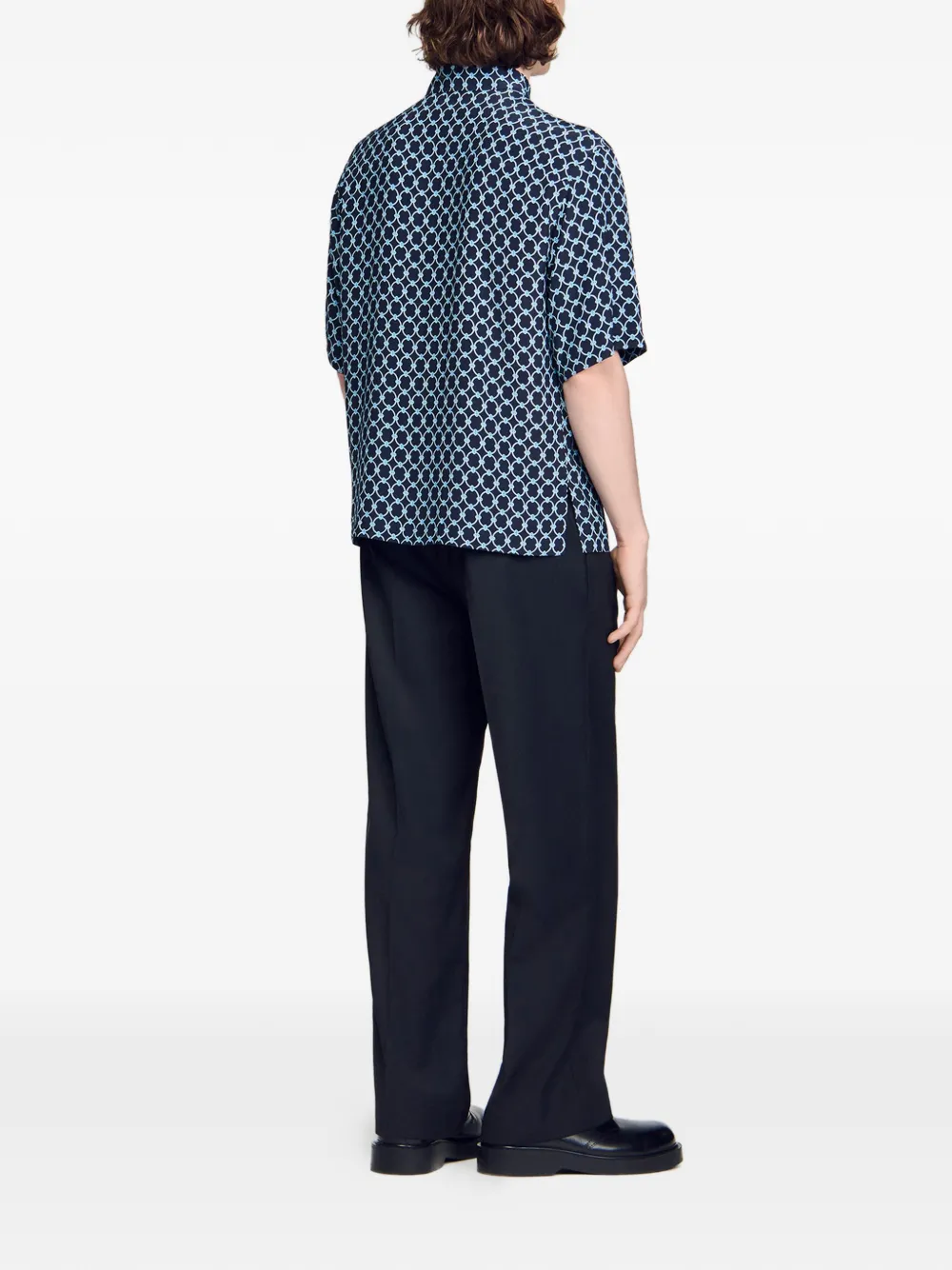  Sandro Geometric-pattern Shirt - Blue 