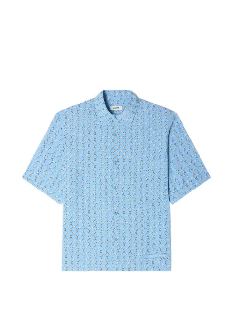 SANDRO geometric-pattern short-sleeve shirt