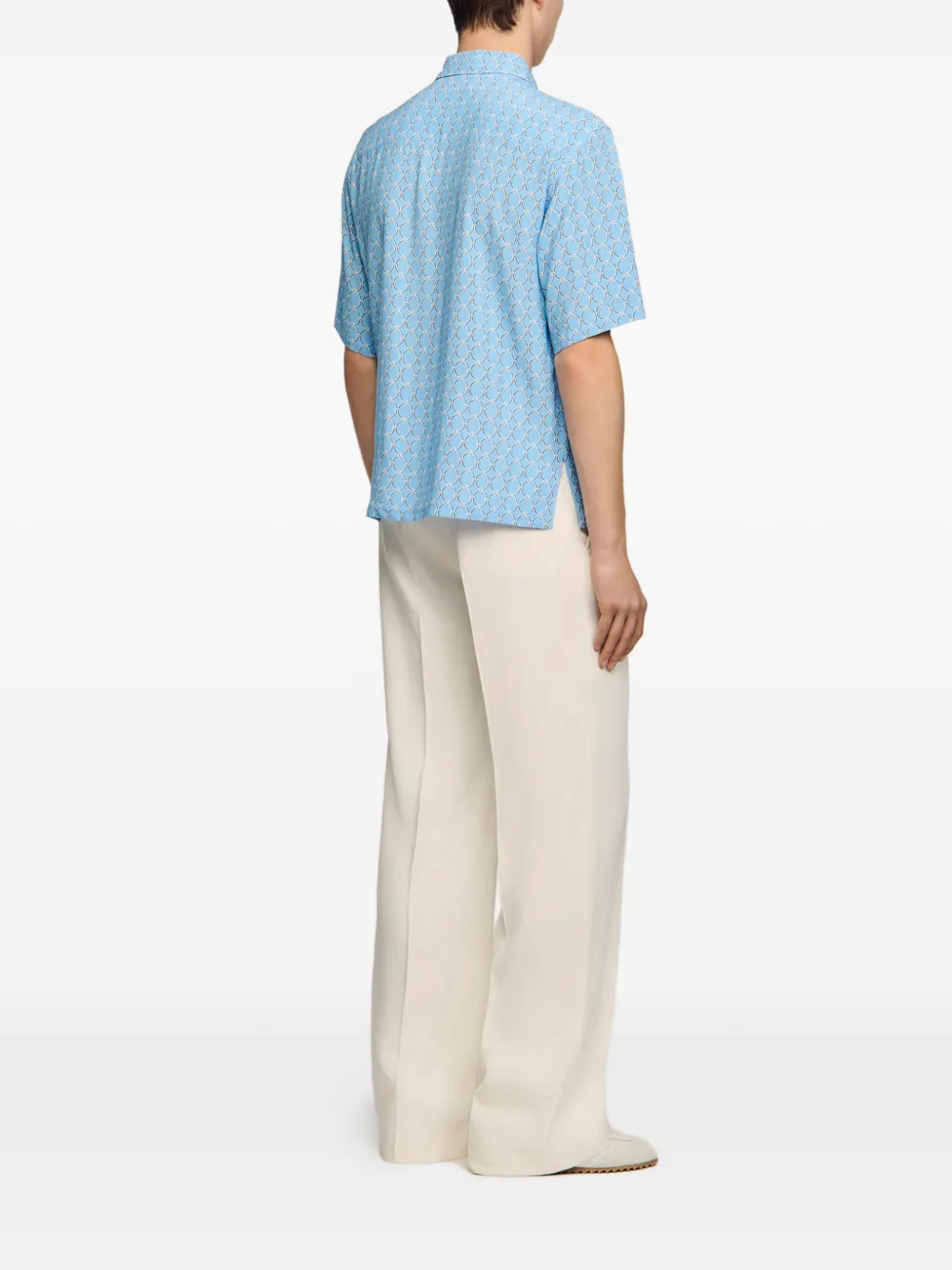 SANDRO Overhemd met geometrische print Blauw