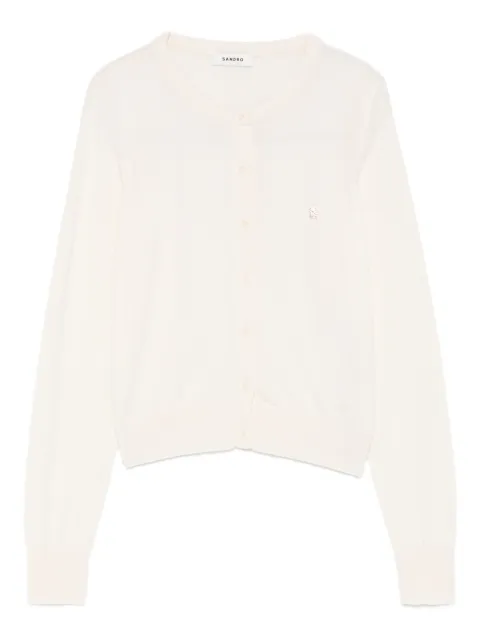 SANDRO cárdigan capitonado con cuello redondo