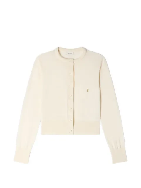 SANDRO padded-round-neck cardigan