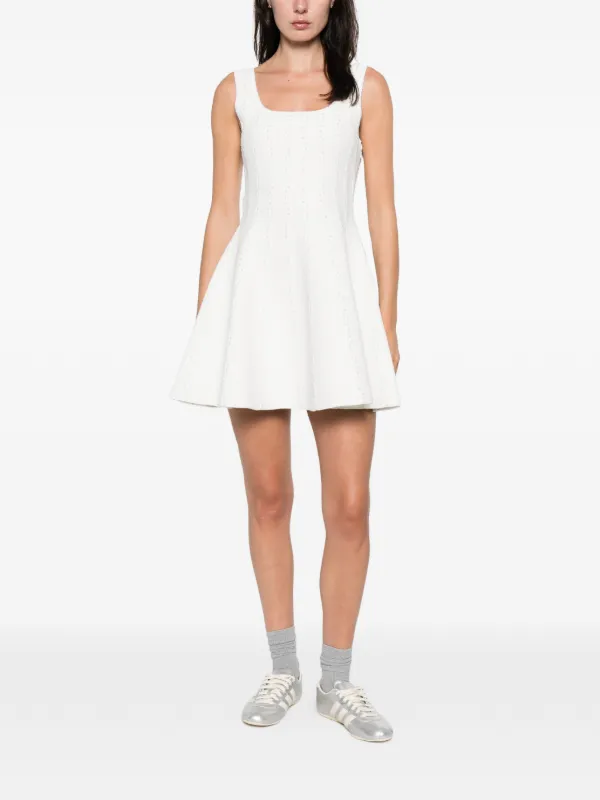 SANDRO Beaded Mini Dress | White | FARFETCH KW