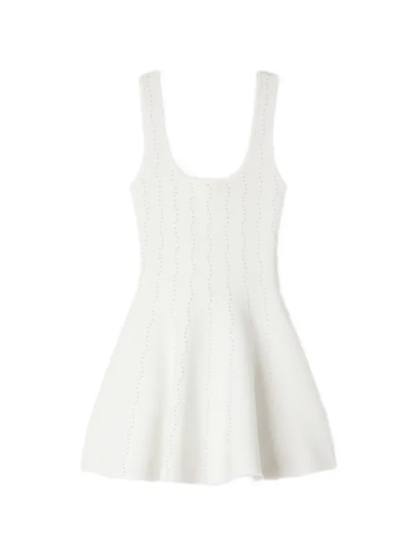 sandro dress mini Sandro Mini Knit Dress with ruffle