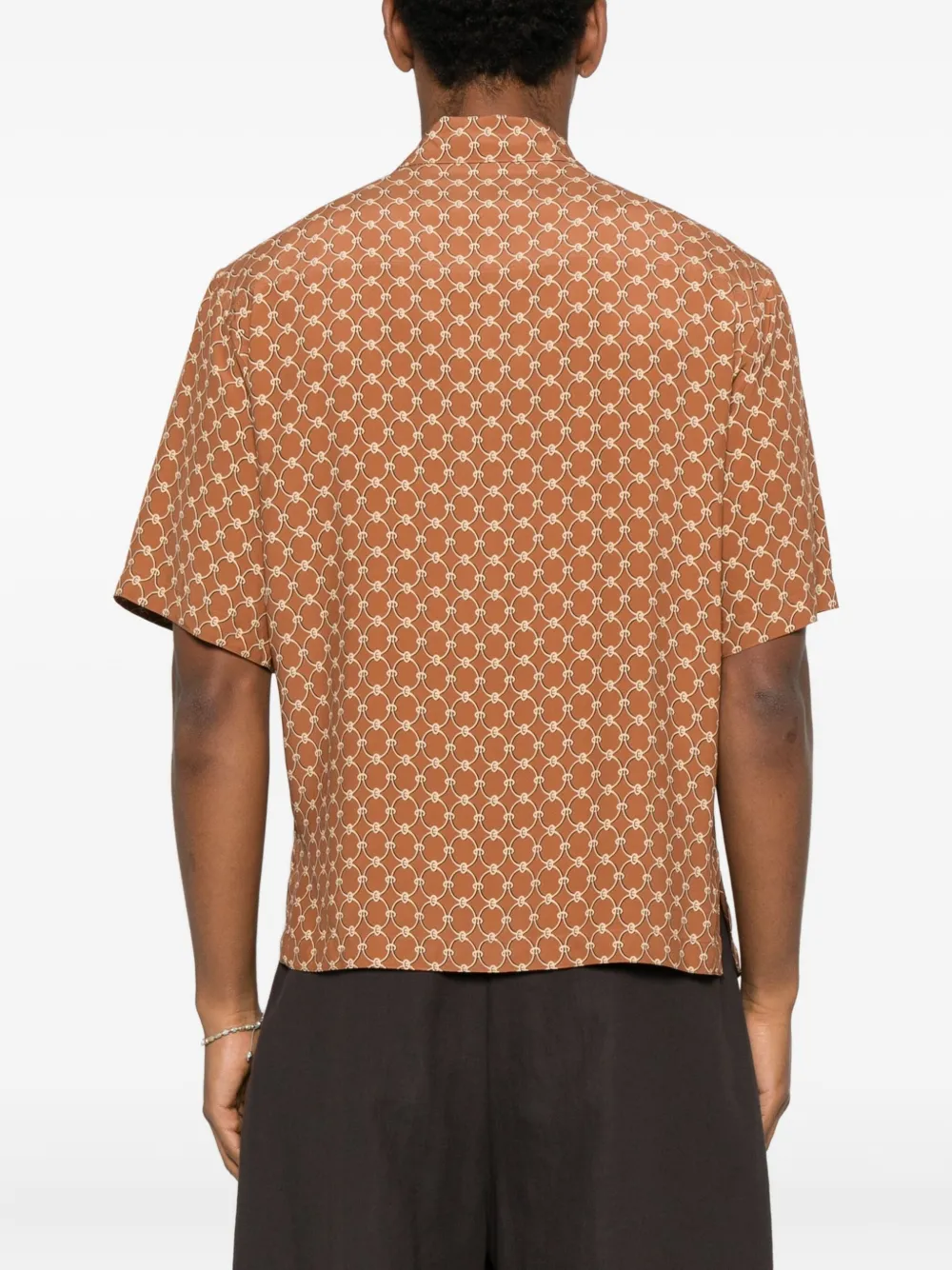 SANDRO Overhemd met geometrische print Bruin
