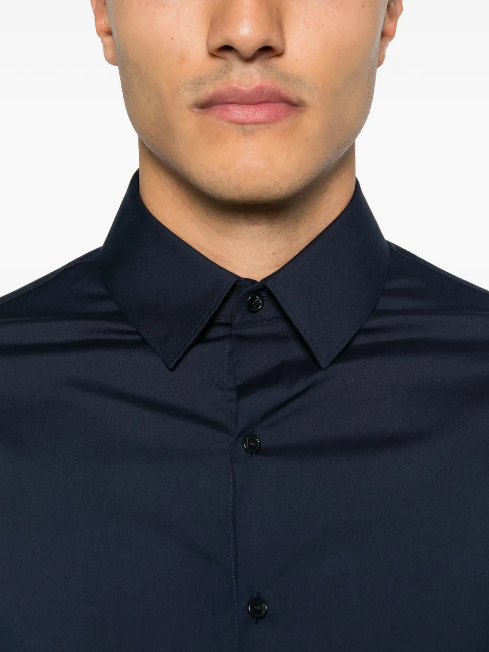 SANDRO Naadloze blouse met knopen Blauw