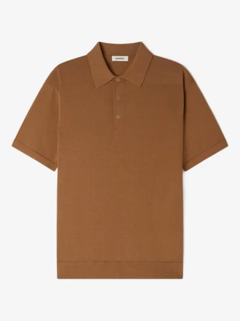 SANDRO cotton and silk polo shirt