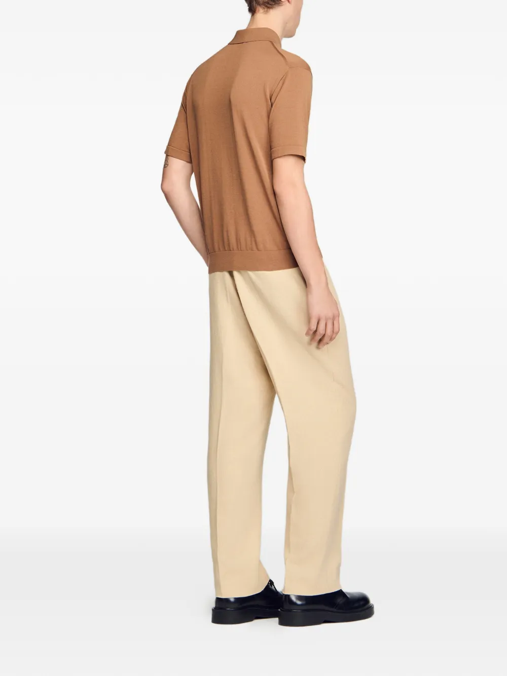  Sandro Short-sleeve Polo Shirt - Brown 