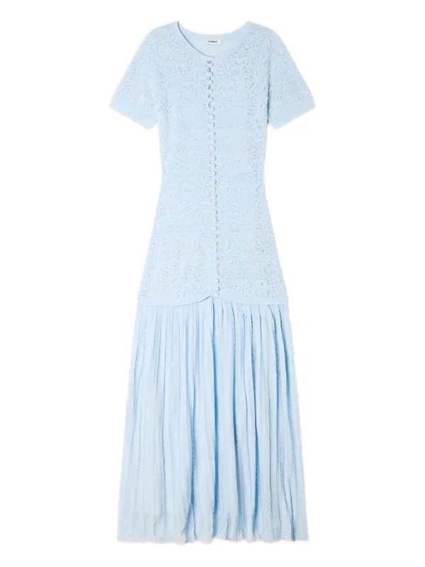 maxi dress knitted Juno White Knitted Maxi Dress main image 0