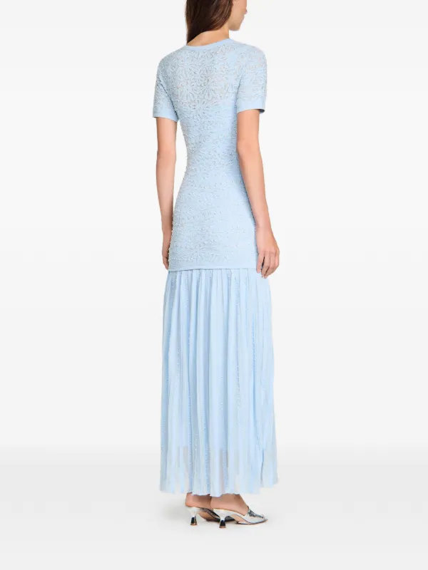 sandro dress blue SANDRO Ruffle-Detail Midi Dress main image 0
