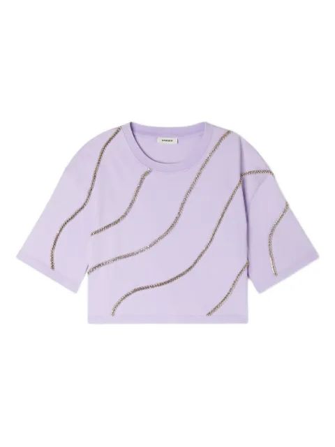 SANDRO chemise crop à ornements