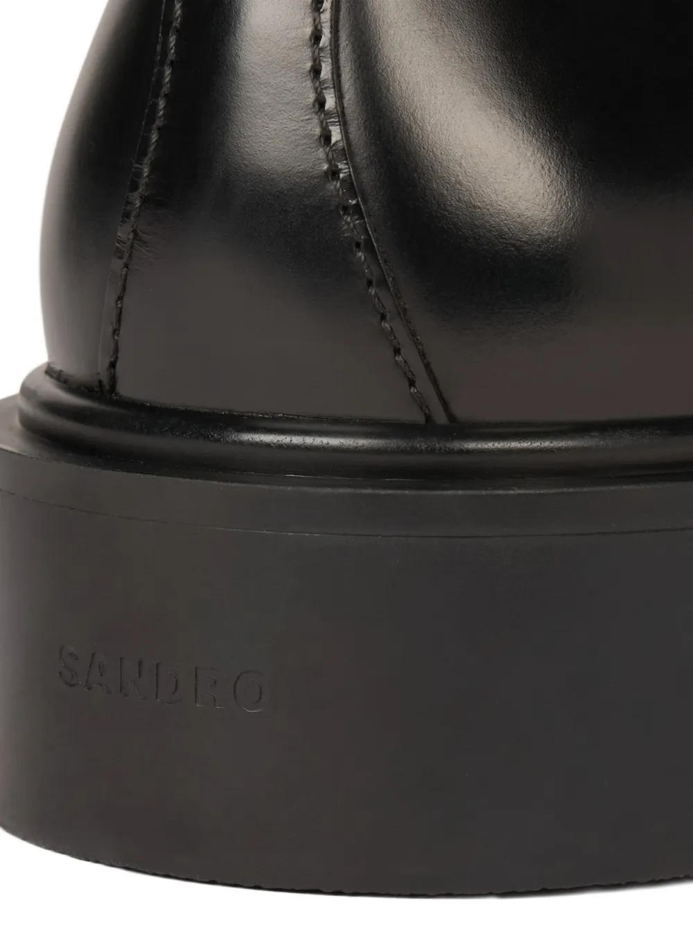 SANDRO Leren derby schoenen Zwart