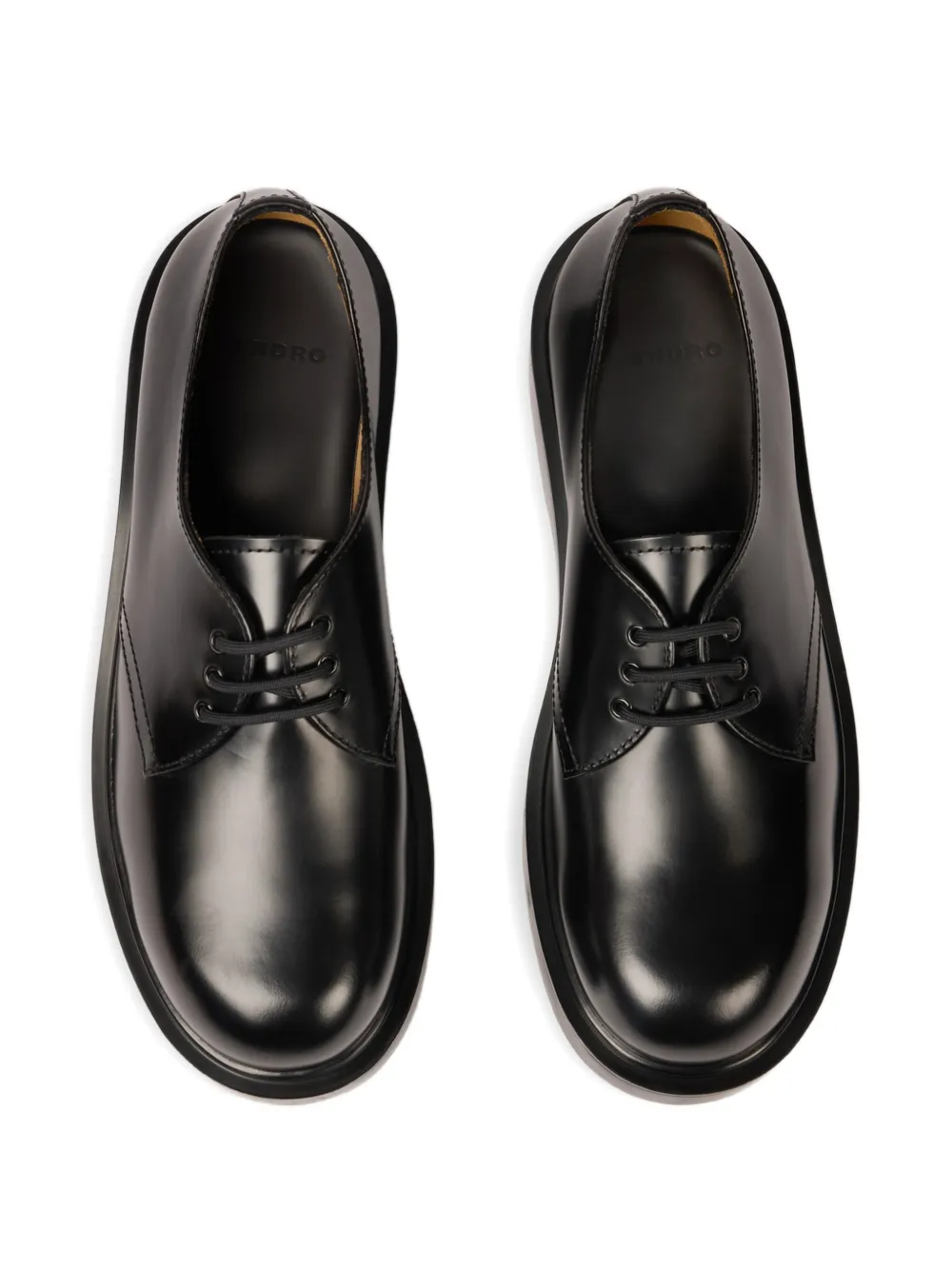 SANDRO Leren derby schoenen Zwart