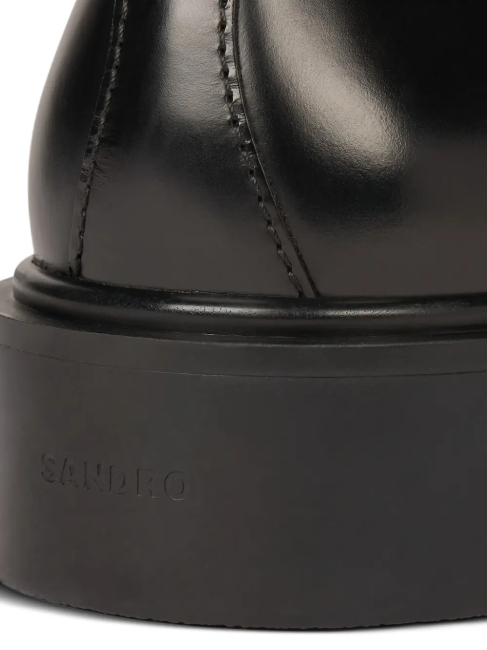 SANDRO Leren derby schoenen Zwart