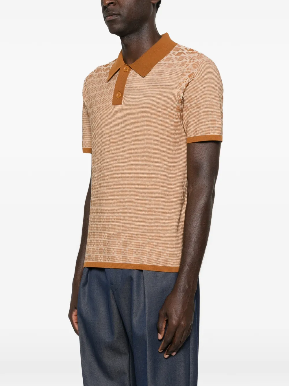  Sandro Patterned Polo Shirt - Neutrals 
