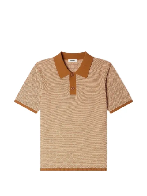 SANDRO square cross polo shirt