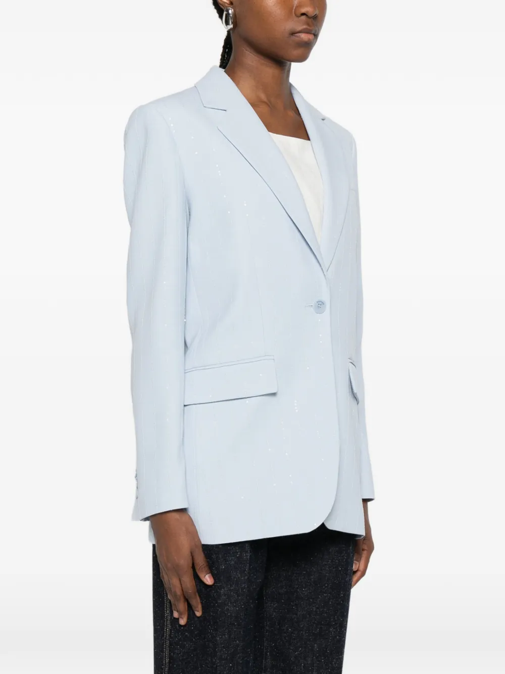  Sandro Striped Blazer - Blue 