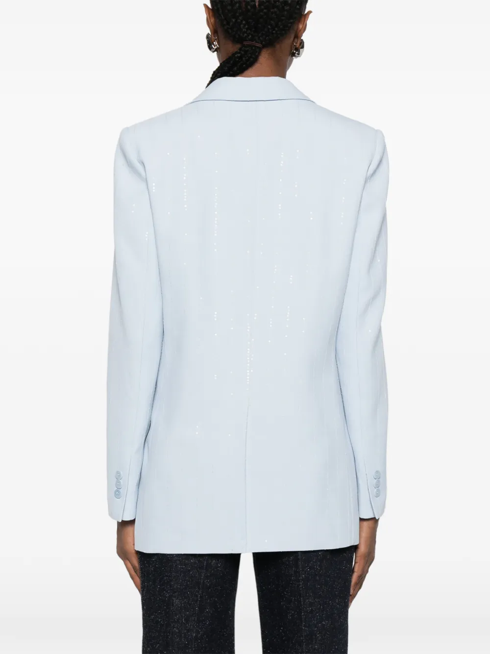 SANDRO Blazer met pailletten Blauw