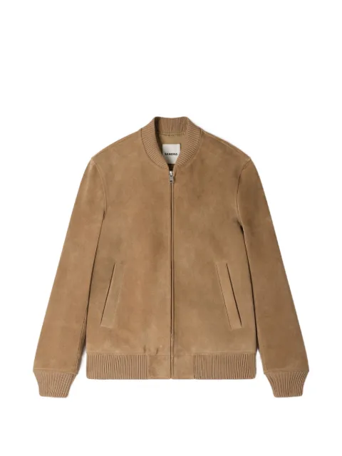 SANDRO chamarra de piel con cierre