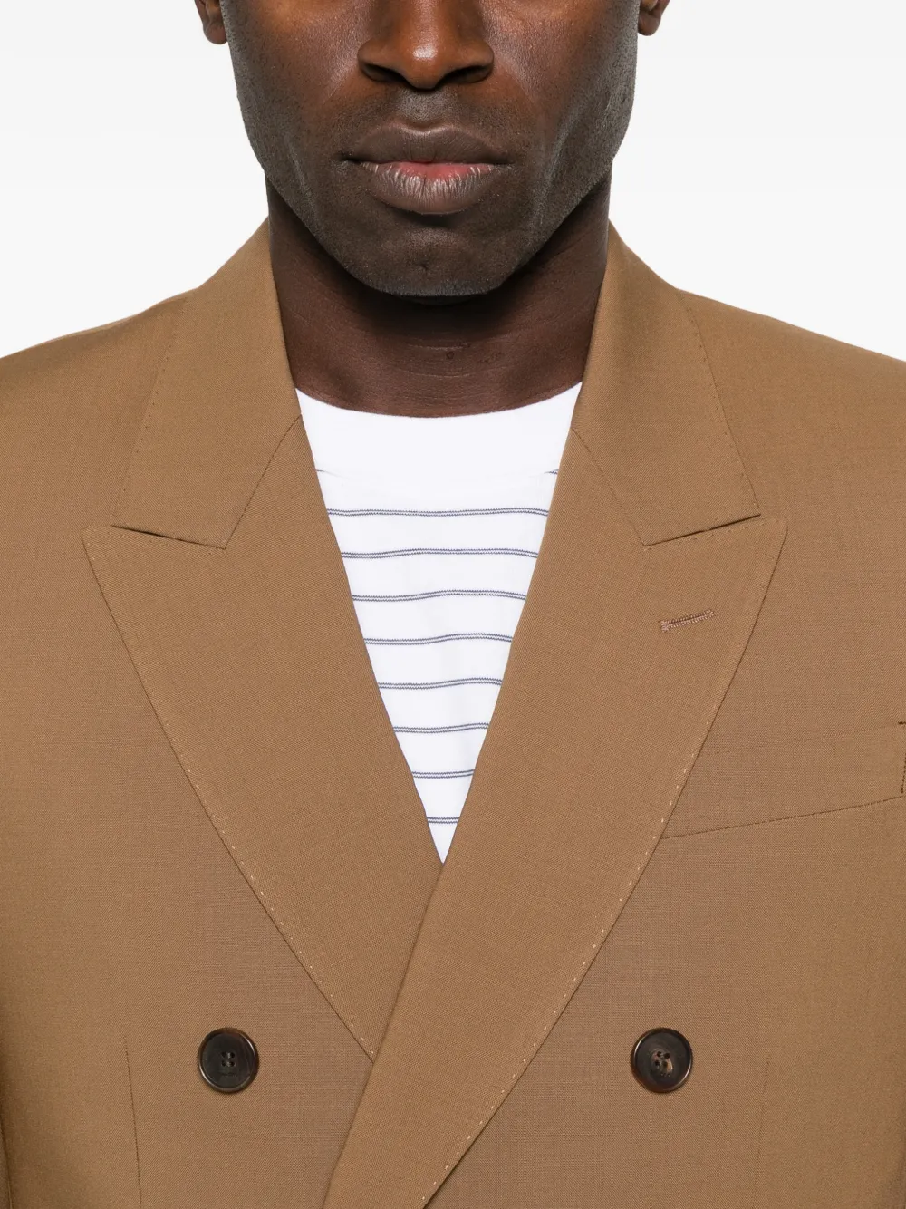 SANDRO Blazer met dubbele rij knopen Bruin