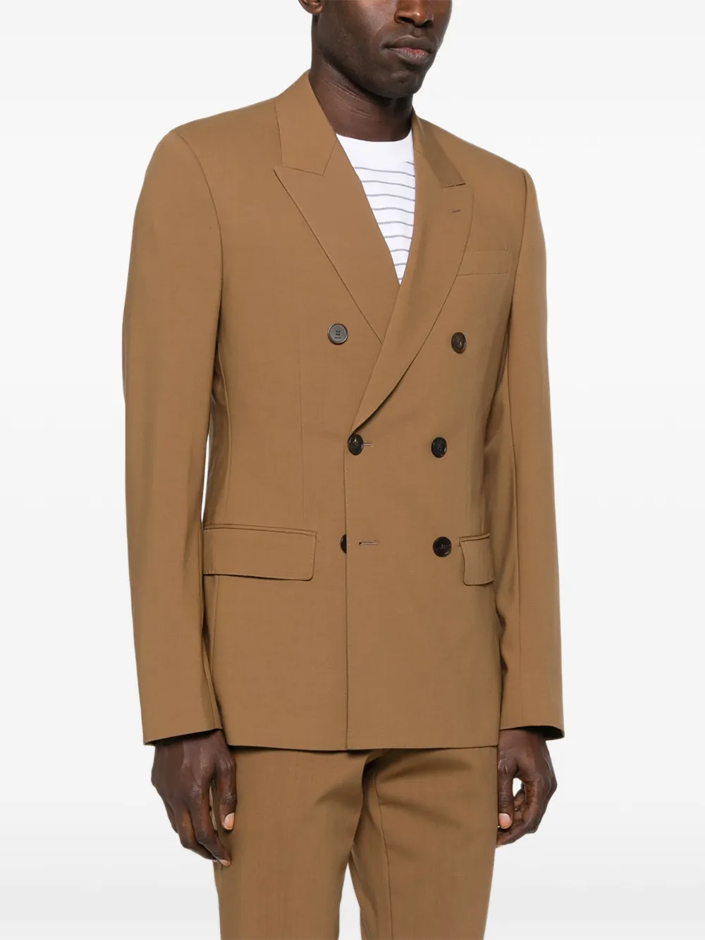 SANDRO Blazer met dubbele rij knopen Bruin