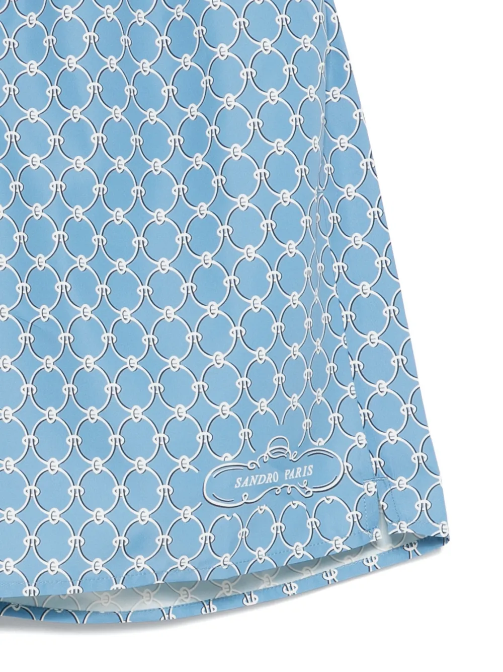  Sandro Geometric Print Swimming Trunks - Blue 
