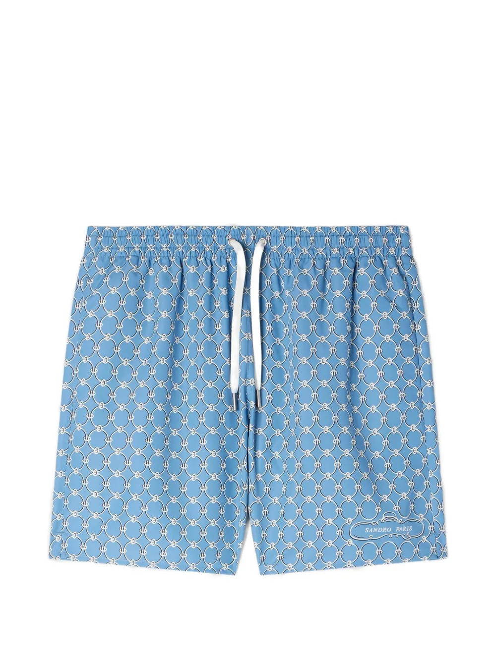 SANDRO Badeshorts mit geometrischem Print - Blau
