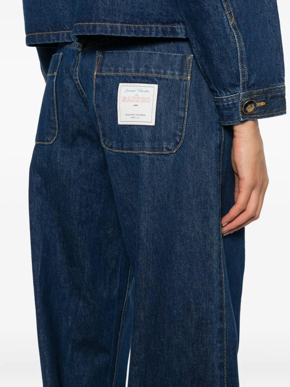 SANDRO Jeans met opgestikte zakken Blauw