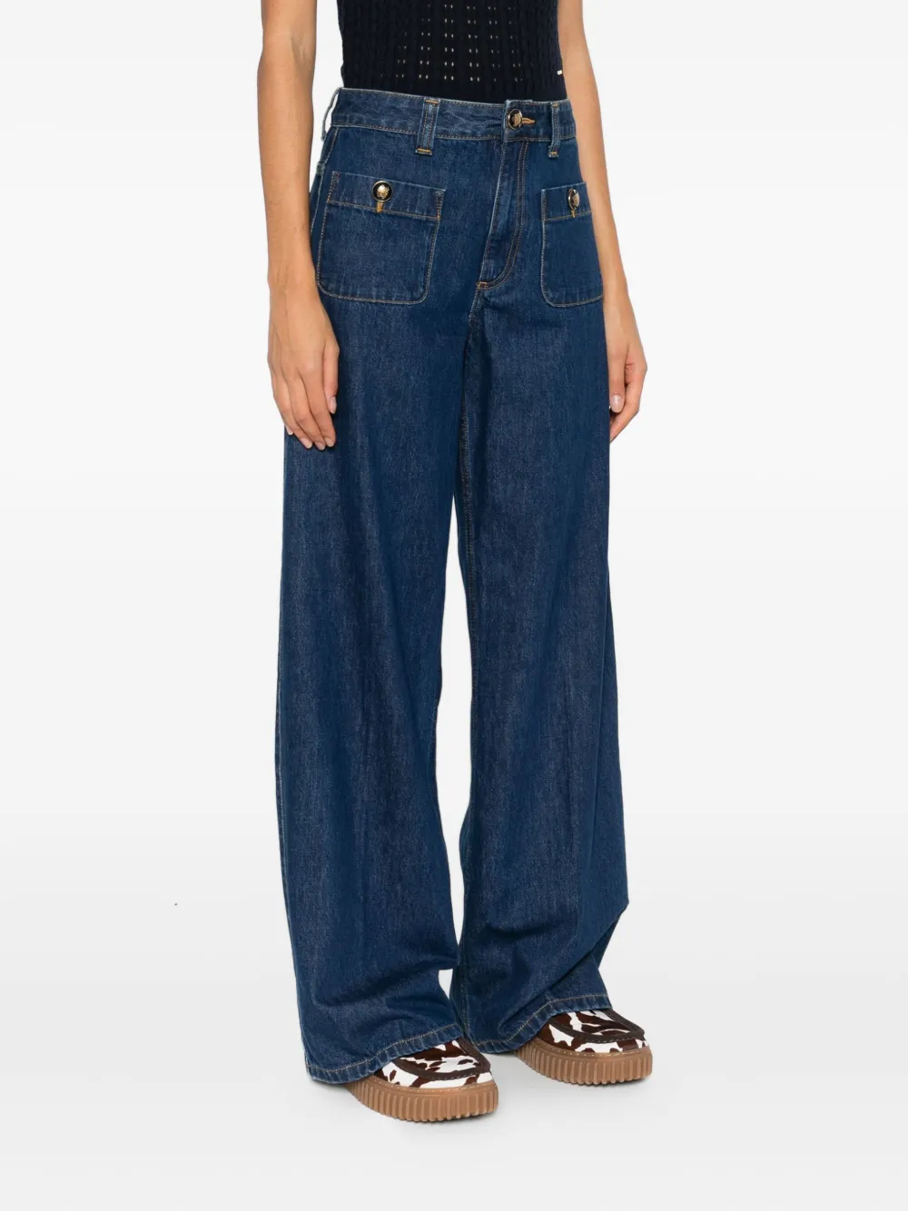  Sandro Patch-pockets Jeans - Blue 